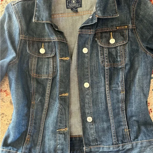 Dark Blue Denim Jacket Lucky Brand - Picture 2 of 10